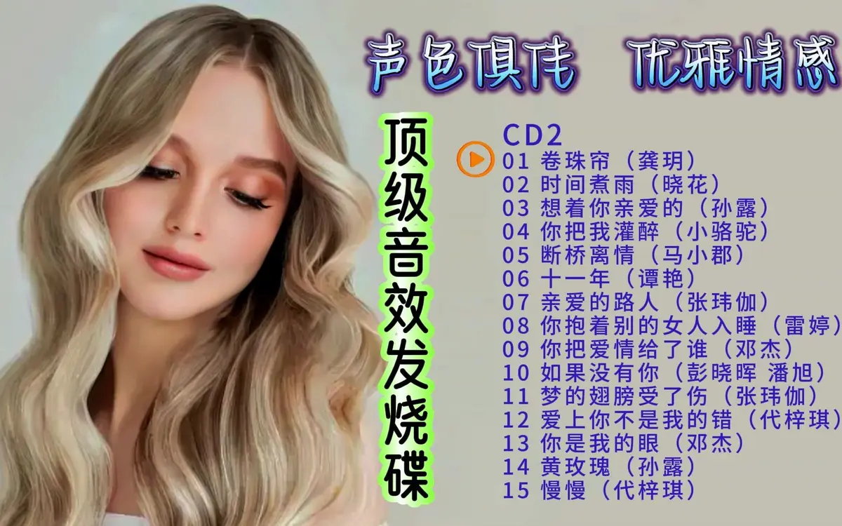 赵鹏/陈瑞/江智民/孙露/HIFI发烧人声男女声试音无损音乐合集光盘车载U盘可用